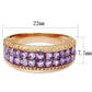 MATS525 - Rose Gold 925 Sterling Silver Ring with AAA Grade CZ  in Amethyst