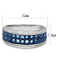 MATS526 - Rhodium 925 Sterling Silver Ring with Synthetic Synthetic Glass in Montana