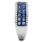 MATS526 - Rhodium 925 Sterling Silver Ring with Synthetic Synthetic Glass in Montana