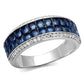 MATS526 - Rhodium 925 Sterling Silver Ring with Synthetic Synthetic Glass in Montana