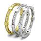 MATS527 - Gold+Rhodium 925 Sterling Silver Ring with AAA Grade CZ  in Clear