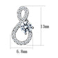 MATS529 - Rhodium 925 Sterling Silver Earrings with AAA Grade CZ  in Clear