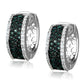 MATS530 - Rhodium + Ruthenium 925 Sterling Silver Earrings with Synthetic Synthetic Glass in Blue Zircon