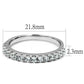 MATS534 - Rhodium 925 Sterling Silver Ring with AAA Grade CZ  in Clear