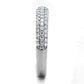 MATS535 - Rhodium 925 Sterling Silver Ring with AAA Grade CZ  in Clear