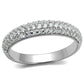 MATS535 - Rhodium 925 Sterling Silver Ring with AAA Grade CZ  in Clear