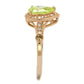 MATS538 - Rose Gold 925 Sterling Silver Ring with AAA Grade CZ  in Apple Green color
