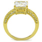 MATS539 - Gold 925 Sterling Silver Ring with AAA Grade CZ  in Clear
