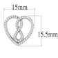 MATS549 - Rhodium 925 Sterling Silver Earrings with AAA Grade CZ  in Clear