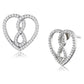 MATS549 - Rhodium 925 Sterling Silver Earrings with AAA Grade CZ  in Clear