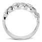 MATS566 - Rhodium 925 Sterling Silver Ring with AAA Grade CZ  in Clear