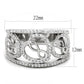 MATS573 - Rhodium 925 Sterling Silver Ring with AAA Grade CZ  in Clear