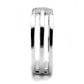 MATS574 - Rhodium 925 Sterling Silver Ring with AAA Grade CZ  in Clear