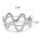 MATS576 - Rhodium 925 Sterling Silver Ring with AAA Grade CZ  in Clear