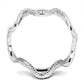 MATS576 - Rhodium 925 Sterling Silver Ring with AAA Grade CZ  in Clear