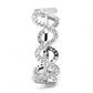MATS576 - Rhodium 925 Sterling Silver Ring with AAA Grade CZ  in Clear