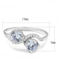 MATS577 - Rhodium 925 Sterling Silver Ring with AAA Grade CZ  in Light Amethyst
