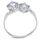 MATS577 - Rhodium 925 Sterling Silver Ring with AAA Grade CZ  in Light Amethyst