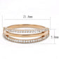 MATS587 - Rose Gold 925 Sterling Silver Ring with AAA Grade CZ  in Clear