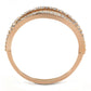 MATS587 - Rose Gold 925 Sterling Silver Ring with AAA Grade CZ  in Clear