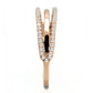 MATS587 - Rose Gold 925 Sterling Silver Ring with AAA Grade CZ  in Clear