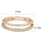 MATS588 - Rose Gold 925 Sterling Silver Ring with AAA Grade CZ  in Clear
