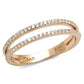 MATS588 - Rose Gold 925 Sterling Silver Ring with AAA Grade CZ  in Clear