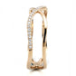MATS589 - Rose Gold 925 Sterling Silver Ring with AAA Grade CZ  in Clear