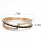 MATS590 - Rose Gold 925 Sterling Silver Ring with Synthetic Spinel in Jet