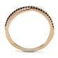MATS590 - Rose Gold 925 Sterling Silver Ring with Synthetic Spinel in Jet