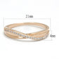 MATS591 - Rose Gold 925 Sterling Silver Ring with AAA Grade CZ  in Clear