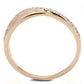 MATS591 - Rose Gold 925 Sterling Silver Ring with AAA Grade CZ  in Clear