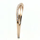 MATS591 - Rose Gold 925 Sterling Silver Ring with AAA Grade CZ  in Clear