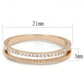MATS592 - Rose Gold 925 Sterling Silver Ring with AAA Grade CZ  in Clear