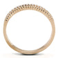 MATS592 - Rose Gold 925 Sterling Silver Ring with AAA Grade CZ  in Clear