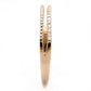 MATS592 - Rose Gold 925 Sterling Silver Ring with AAA Grade CZ  in Clear