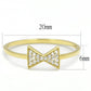 MATS593 - Gold 925 Sterling Silver Ring with AAA Grade CZ  in Clear