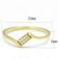 MATS594 - Gold 925 Sterling Silver Ring with AAA Grade CZ  in Clear