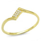 MATS594 - Gold 925 Sterling Silver Ring with AAA Grade CZ  in Clear
