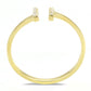 MATS595 - Gold 925 Sterling Silver Ring with AAA Grade CZ  in Clear