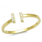 MATS595 - Gold 925 Sterling Silver Ring with AAA Grade CZ  in Clear