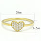 MATS596 - Gold 925 Sterling Silver Ring with AAA Grade CZ  in Clear