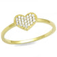 MATS596 - Gold 925 Sterling Silver Ring with AAA Grade CZ  in Clear