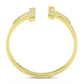 MATS598 - Gold 925 Sterling Silver Ring with AAA Grade CZ  in Clear