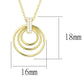 MATS601 - Gold 925 Sterling Silver Necklace with AAA Grade CZ  in Clear