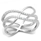 MATS602 - Rhodium 925 Sterling Silver Ring with AAA Grade CZ  in Clear