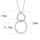 MATS609 - Rhodium 925 Sterling Silver Chain Pendant with AAA Grade CZ  in Clear