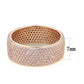 MATS612 - Rose Gold 925 Sterling Silver Ring with AAA Grade CZ  in Light Rose