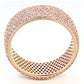 MATS612 - Rose Gold 925 Sterling Silver Ring with AAA Grade CZ  in Light Rose