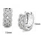 MATS616 - Rhodium 925 Sterling Silver Earrings with AAA Grade CZ  in Clear